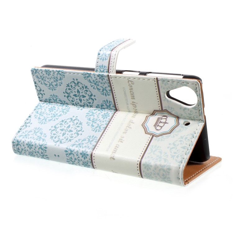 Printing Pattern Leather Magnetic Wallet Shell for HTC Desire 650 Single SIM - Damask Flower-4