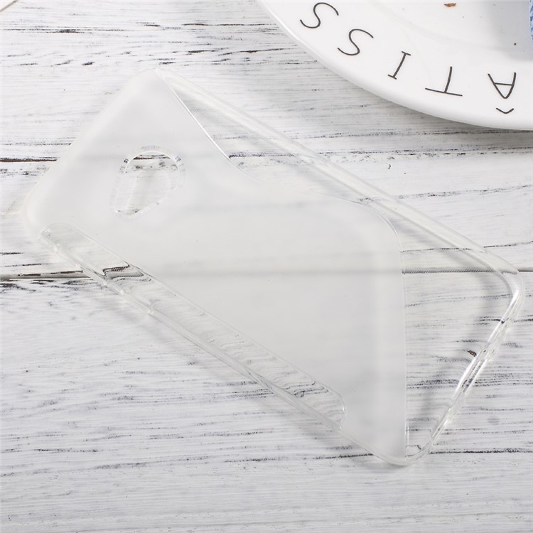 S-line Pattern Soft TPU Gel Skin Case for HTC U Play - Transparent-2