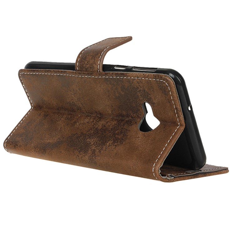 Retro Style Leather Flip Protective Cover Case for HTC U Play - Brown-7