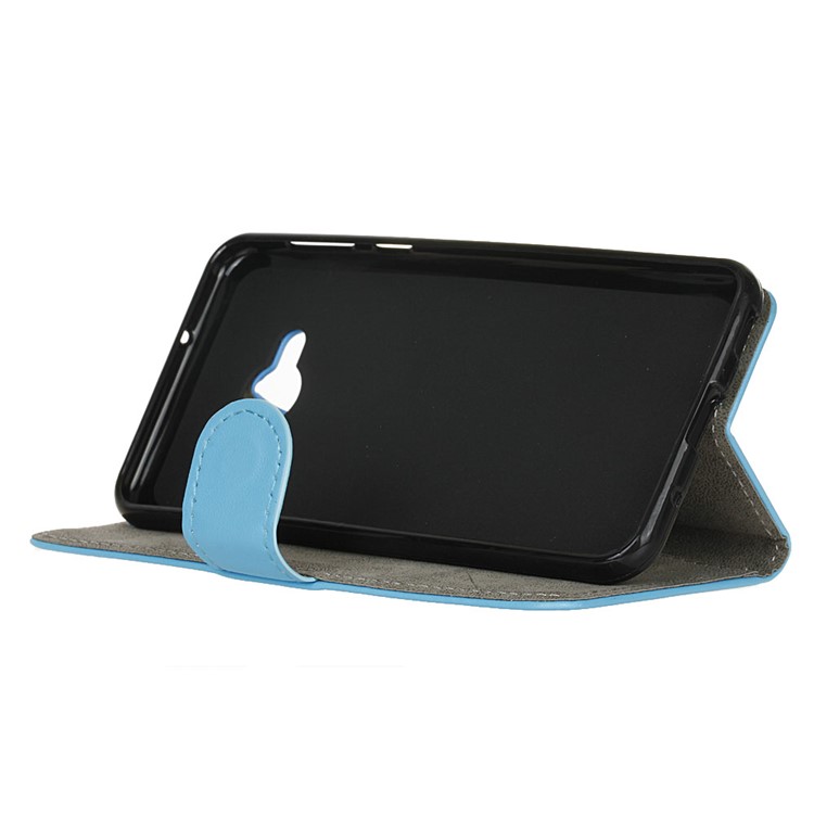 Leather Stand Case with Card Slots for HTC U Play - Blue-6