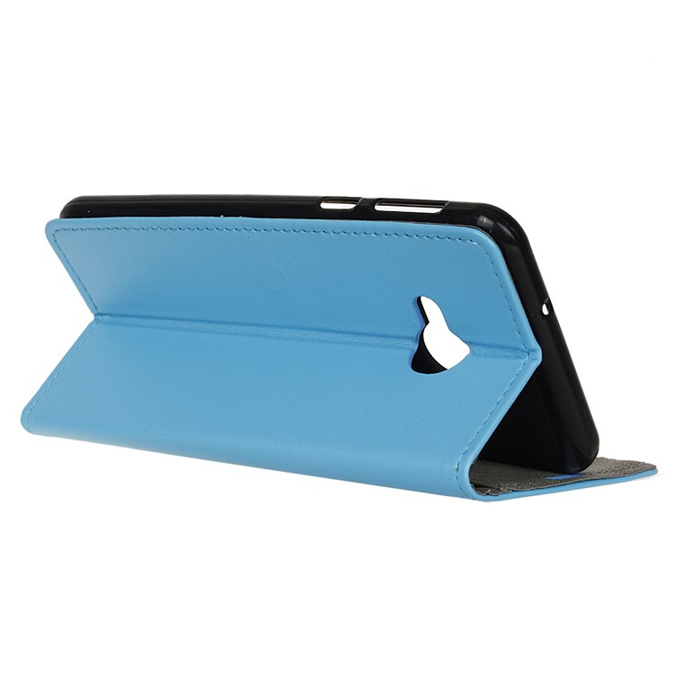 Leather Stand Case with Card Slots for HTC U Play - Blue-7
