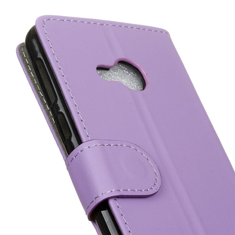 Leather Stand Cover with Card Slots for HTC U Play - Purple-4