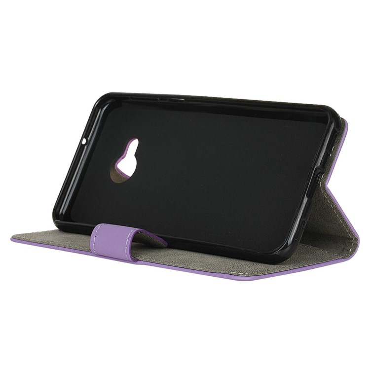 Leather Stand Cover with Card Slots for HTC U Play - Purple-6
