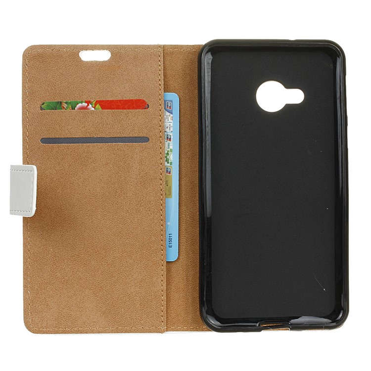 Printing Pattern Leather Wallet Case for HTC U Play - Eiffel Tower and Maple Leaves-6