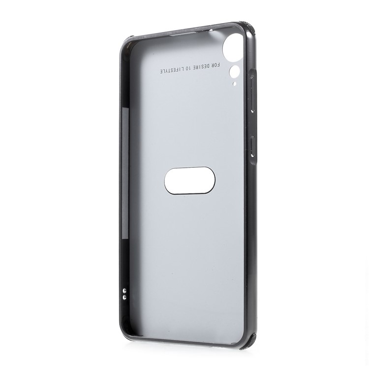 Aluminum Alloy Frame + Brushed PC Back Case for HTC Desire 10 Lifestyle - Black-3
