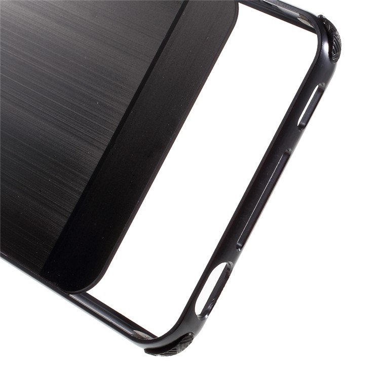 Aluminum Alloy Frame + Brushed PC Back Case for HTC Desire 10 Lifestyle - Black-6