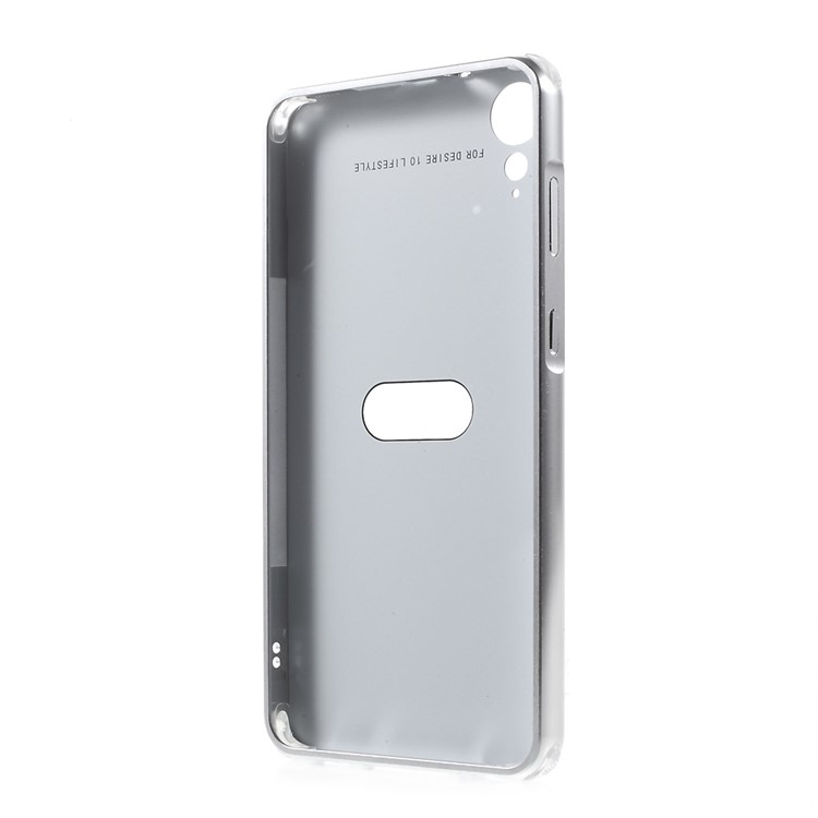 Slide-on Metal Bumper Rim Brushed Plated PC Cover for HTC Desire 10 Lifestyle - Silver-3
