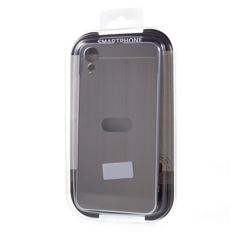 Slide-on Metal Bumper Rim Brushed Plated PC Cover for HTC Desire 10 Lifestyle - Silver-8