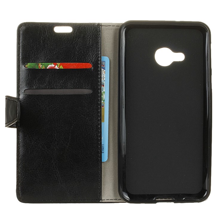 Crazy Horse Wallet Leather Stand Case for HTC U Play - Black-4
