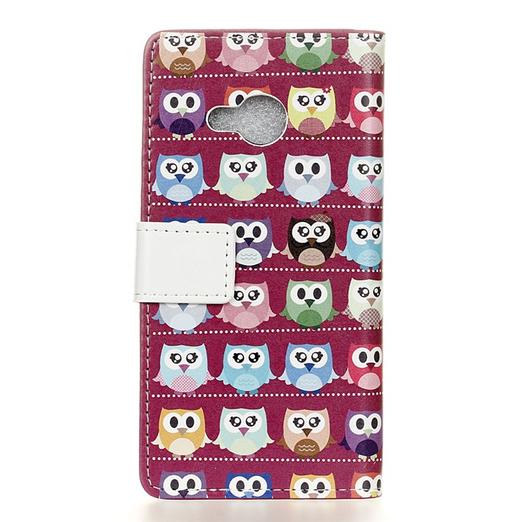 Printing Pattern Flip Folio Leather Wallet Case for HTC U Play - Lovely Little Owls-2