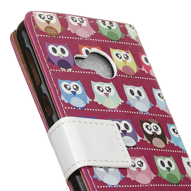 Printing Pattern Flip Folio Leather Wallet Case for HTC U Play - Lovely Little Owls-3