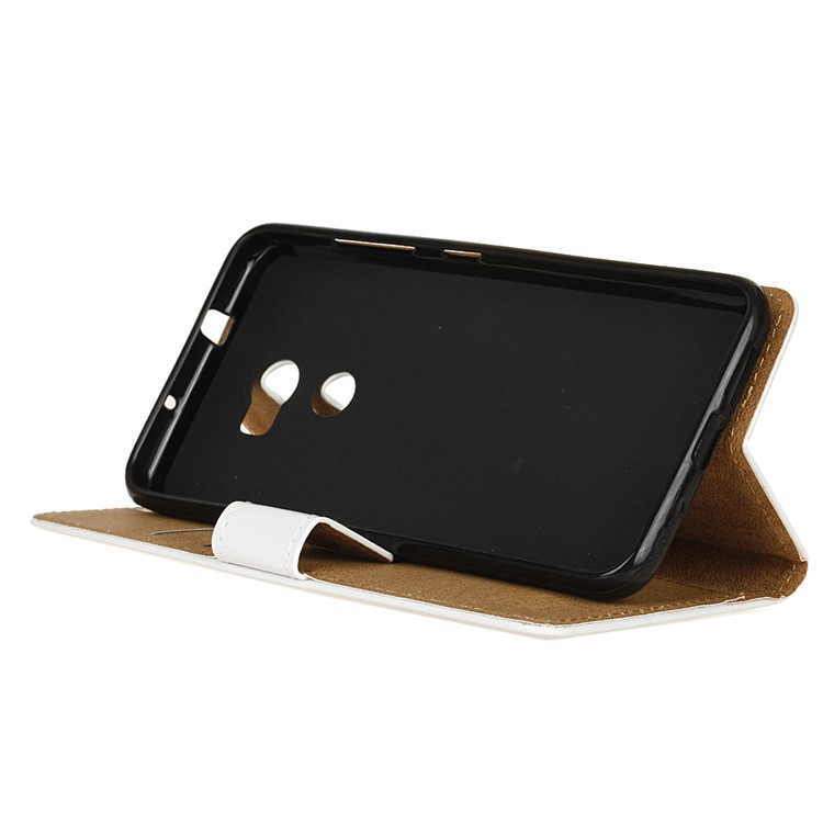 Patterned Leather Wallet Mobile Case for HTC One X10 - Eiffel Tower and Maple Leaves-5