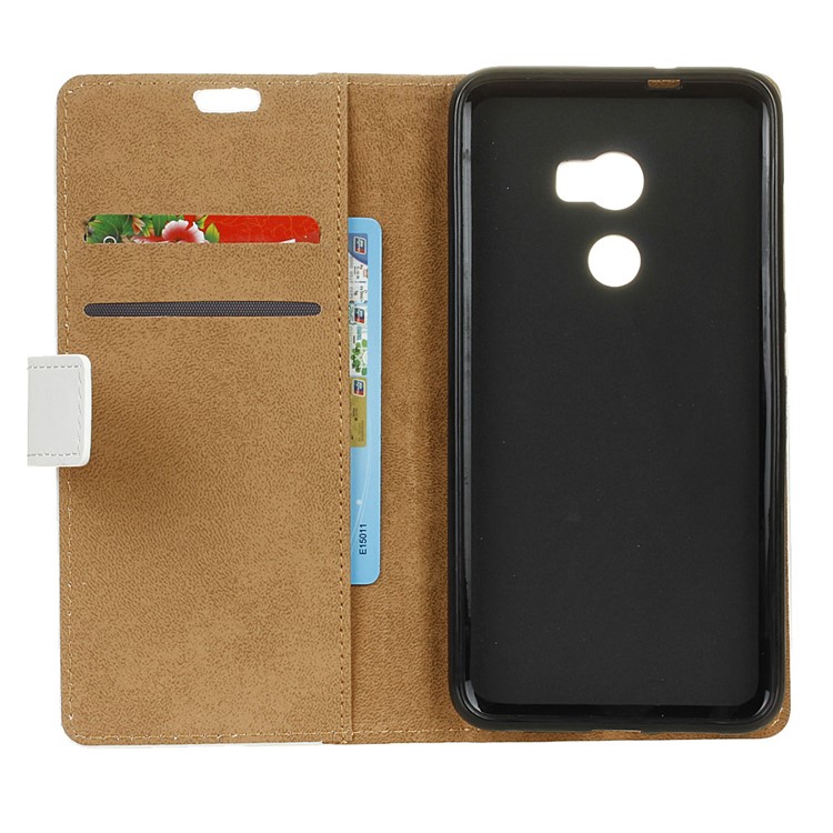 Patterned Leather Wallet Mobile Case for HTC One X10 - Eiffel Tower and Maple Leaves-6
