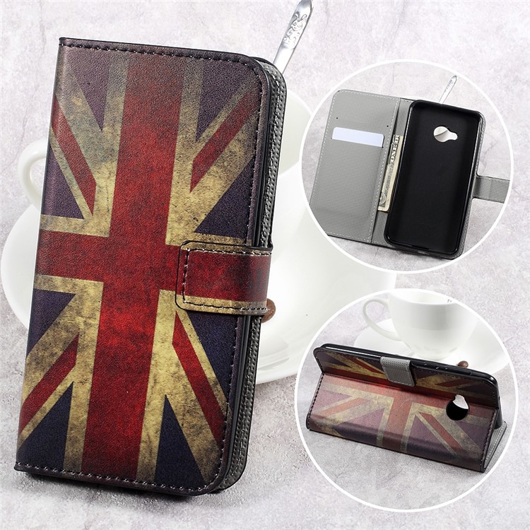 Pattern Printing Leather Wallet Folio Flip Case for HTC U Play - The British Flag-1
