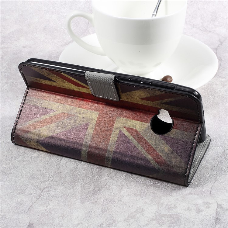 Pattern Printing Leather Wallet Folio Flip Case for HTC U Play - The British Flag-5
