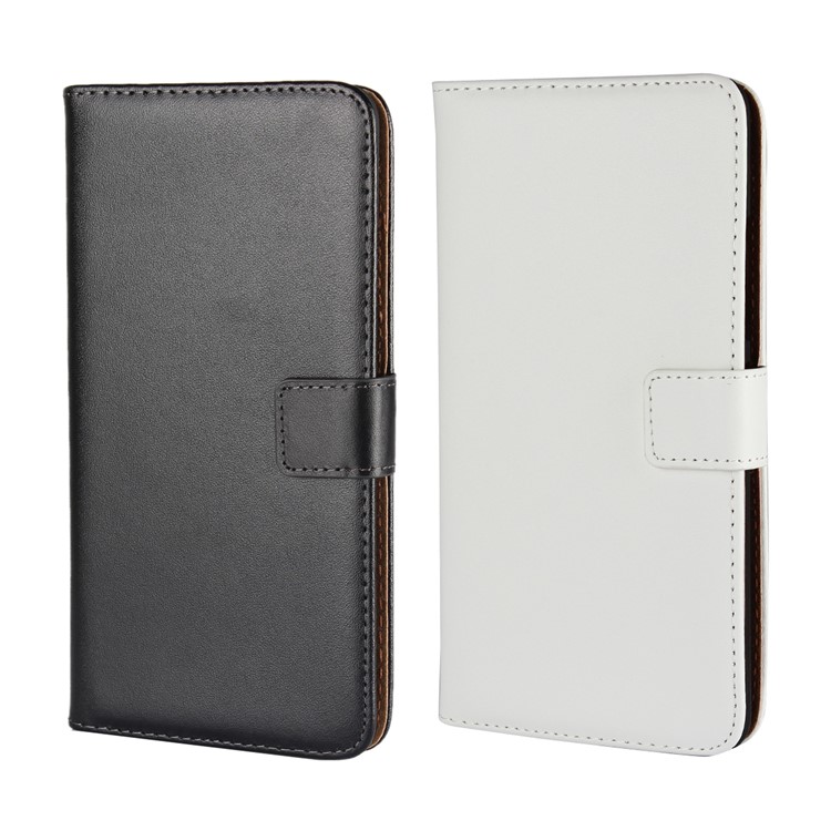 Genuine Split Leather Wallet Magnetic Flip Cover for HTC U Ultra - Black-11