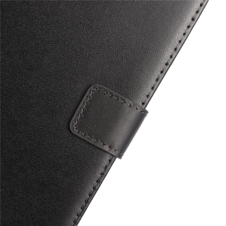 Genuine Split Leather Wallet Magnetic Flip Cover for HTC U Ultra - Black-5