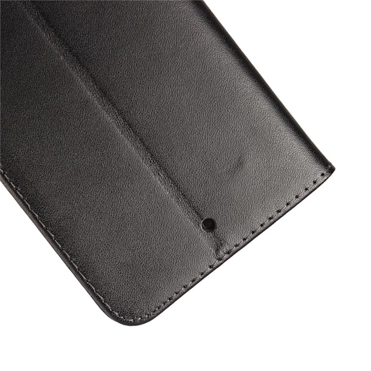 Genuine Split Leather Wallet Magnetic Flip Cover for HTC U Ultra - Black-8