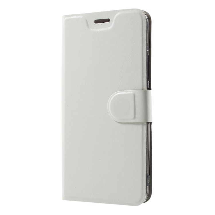 Crazy Horse PU Leather Cell Phone Cover for HTC U11 Built-in Steel Sheet - White-3