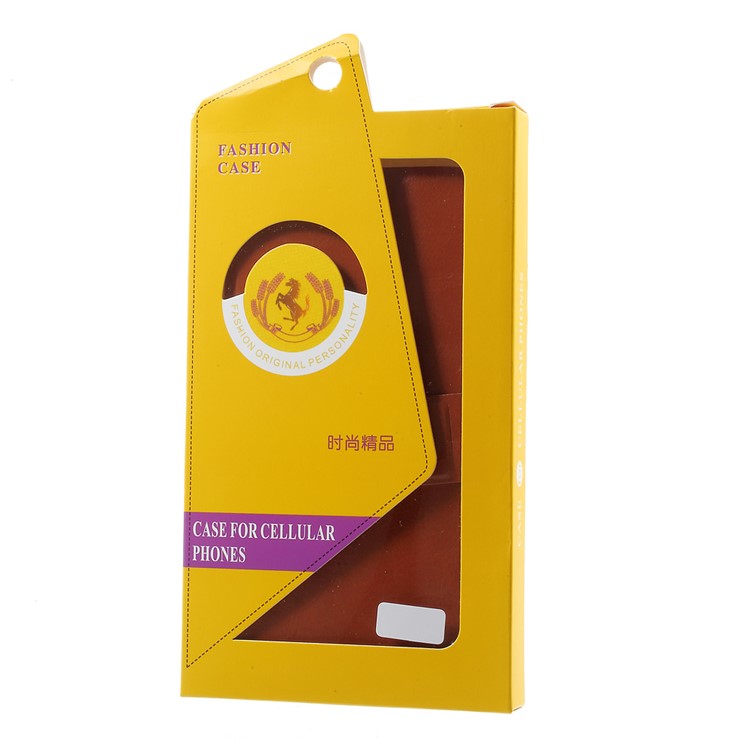 Crazy Horse PU Leather Mobile Casing with Card Slot for HTC U11 Built-in Steel Sheet - Brown-7