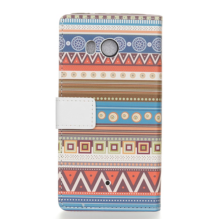 Pattern Printing PU Leather Wallet Stand Case for HTC U11 - Tribal Tribe-2
