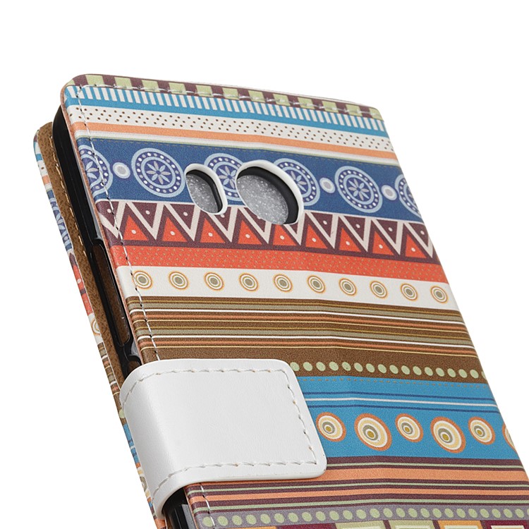Pattern Printing PU Leather Wallet Stand Case for HTC U11 - Tribal Tribe-3