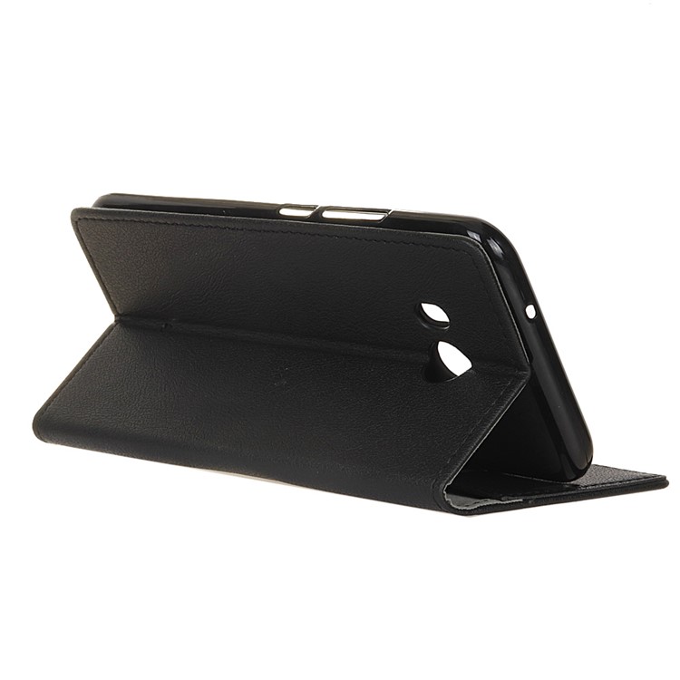 Magnetic Leather Stand Case with Card Slots for HTC U11 - Black-5