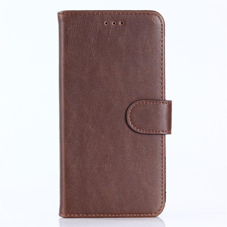 Crazy Horse Retro Wallet Leather Mobile Phone Case for HTC U11 - Coffee-2