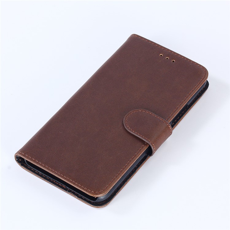 Crazy Horse Retro Wallet Leather Mobile Phone Case for HTC U11 - Coffee-7