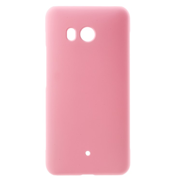 Rubberized PC Hard Mobile Phone Shell for HTC U11 - Pink-1