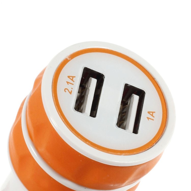 ES-03 3.1A Two USB Car Charger for iPhone iPad Samsung HTC Sony Nokia Etc - Orange-4