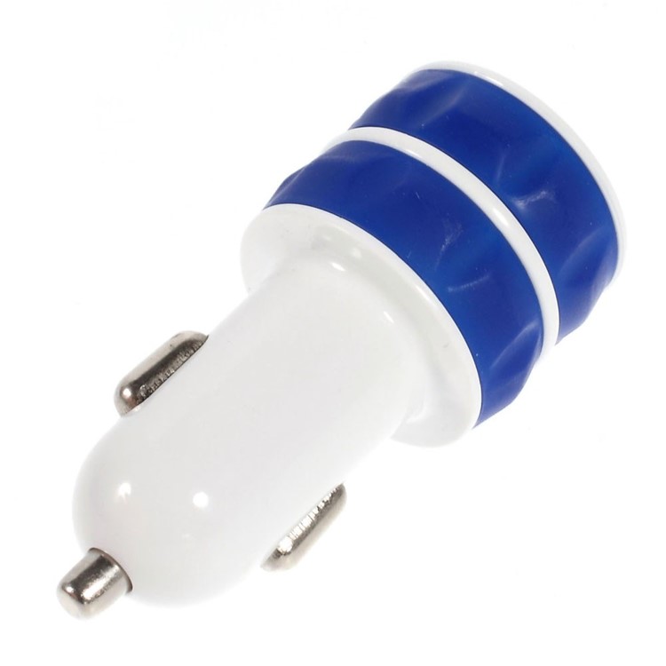 ES-03 3.1A Two USB Car Charger for iPhone iPad Samsung HTC Sony Nokia Etc - Blue-2