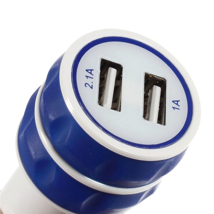 ES-03 3.1A Two USB Car Charger for iPhone iPad Samsung HTC Sony Nokia Etc - Blue-4