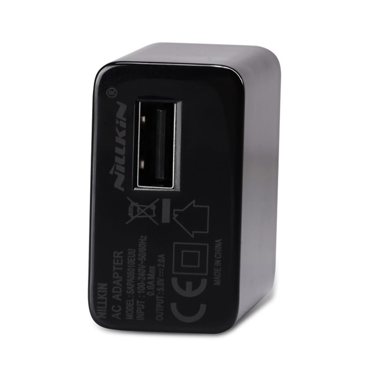 NILLKIN EU Plug 5V 2A Top Speed Charge AC Adapter for iPad iPhone Smartphone Table MP3, etc - Black-3