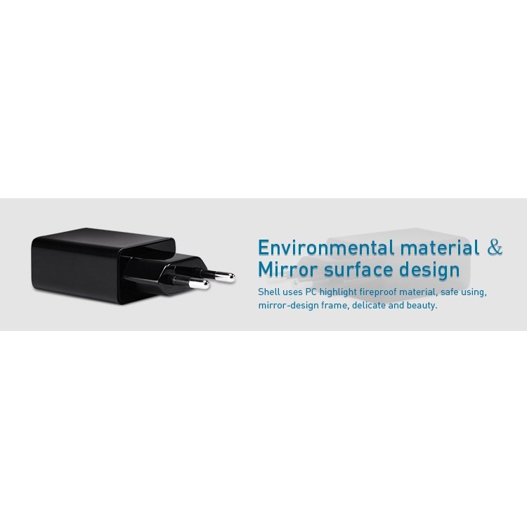 NILLKIN EU Plug 5V 2A Top Speed Charge AC Adapter for iPad iPhone Smartphone Table MP3, etc - Black-6