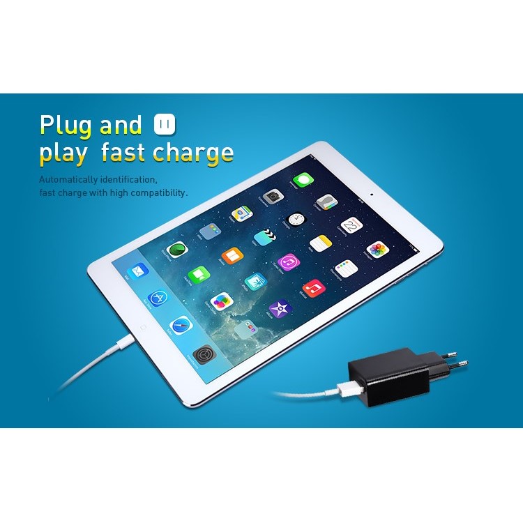 NILLKIN EU Plug 5V 2A Top Speed Charge AC Adapter for iPad iPhone Smartphone Table MP3, etc - Black-7