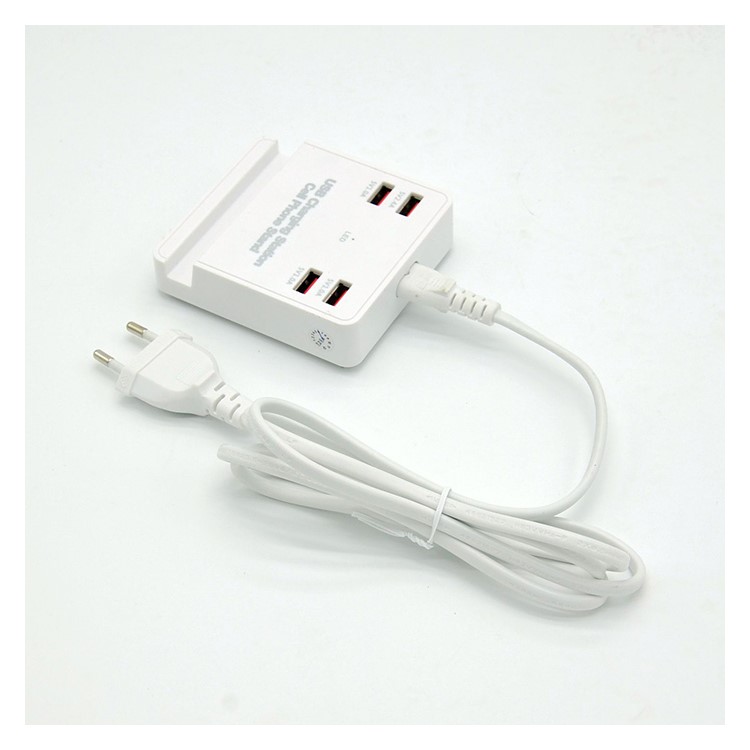 AZKTE 5V 4A USB Charging Station Cell Phone Stand Device with 4 USB Ports - UK Plug-11