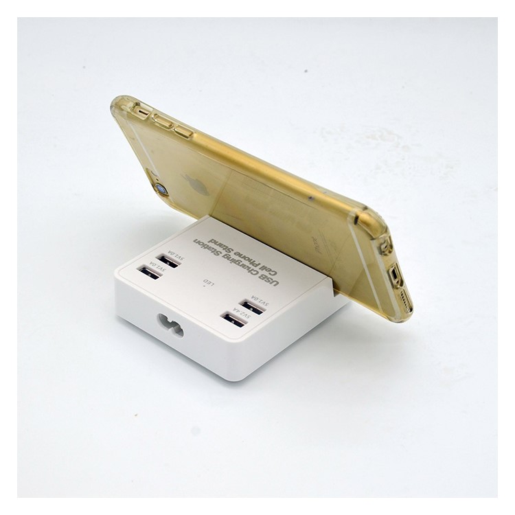 AZKTE 5V 4A USB Charging Station Mobile Phone Stand with 4 USB Ports - AU Plug-10