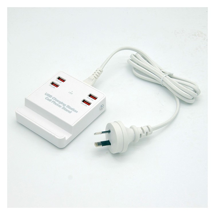AZKTE 5V 4A USB Charging Station Mobile Phone Stand with 4 USB Ports - AU Plug-11
