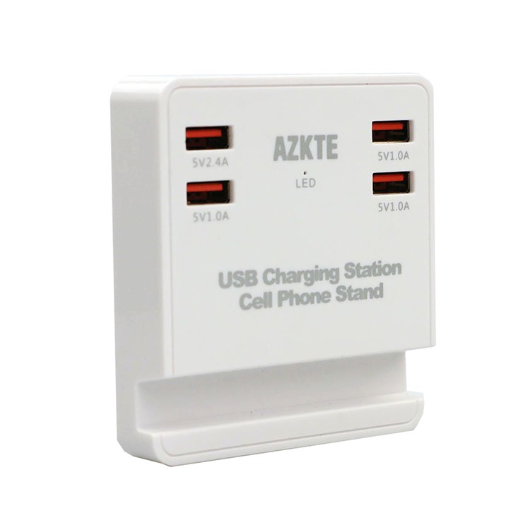 AZKTE 5V 4A USB Charging Station Mobile Phone Stand with 4 USB Ports - AU Plug-4