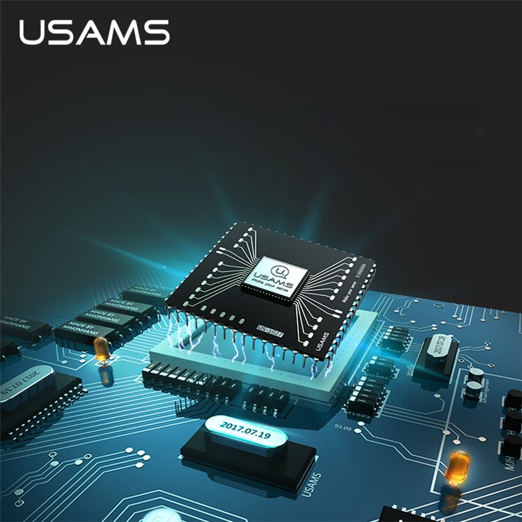 USAMS Double Ports USB Travel Charger + Micro USB Charging Cable for Huawei Xiaomi - White / EU Plug-6