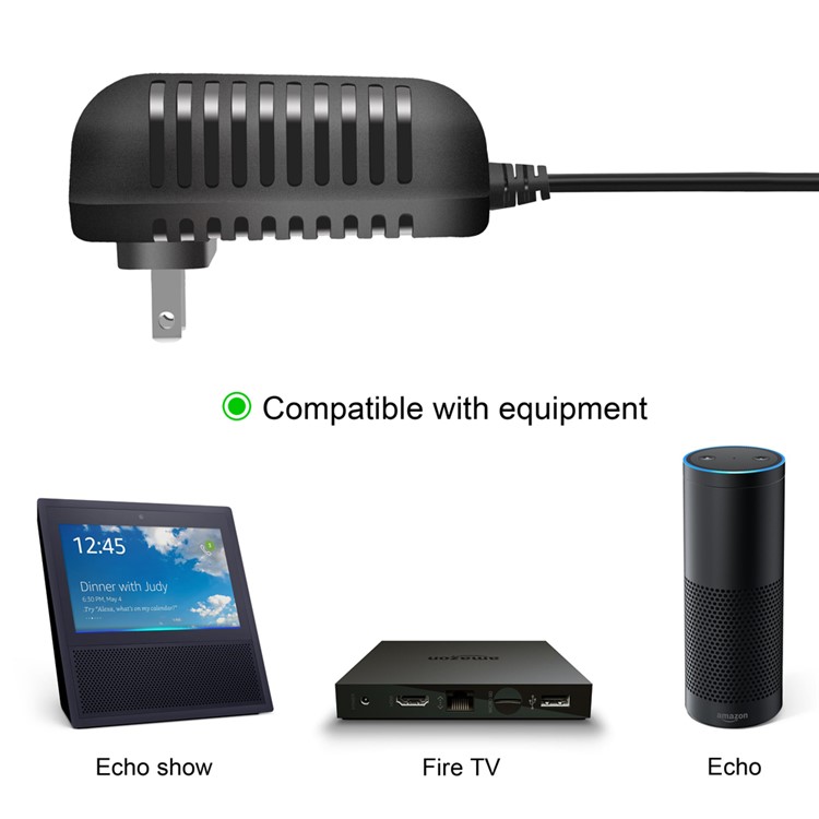 K13 21W Wall Charger for Amazon Echo/Fire TV/Echo Show - US Plug-4