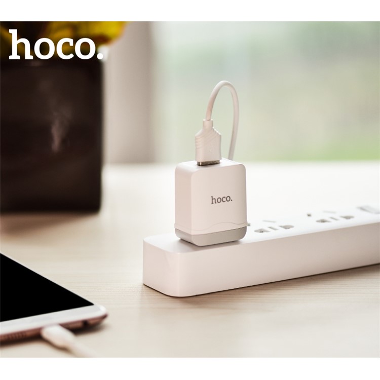 HOCO C22 Little Superior USB Ports Wall Travel Charger + Micro USB Charging Cable - US Plug-2