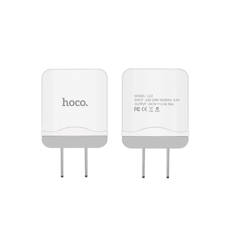 HOCO C22 Little Superior USB Ports Wall Travel Charger + Micro USB Charging Cable - US Plug-5