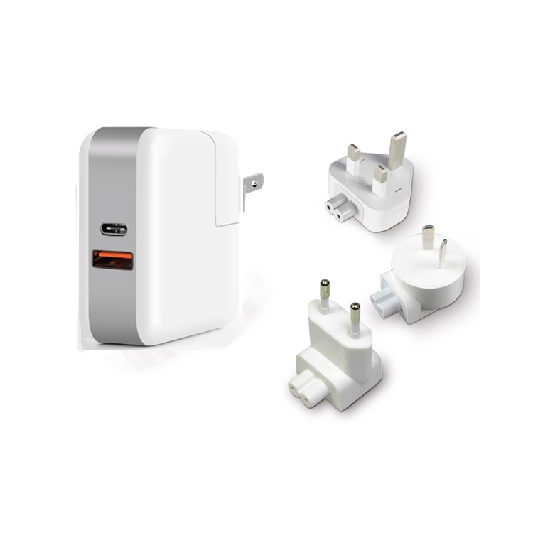 29W QC 3.0 USB Type C Travel Wall Charger Power Adapter for Mobile Phones & Tablets (with 4 Plug)-1