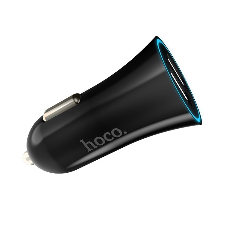 Cargador Dual Del Coche De HOCO UC204 2.4A USB Para El Iphone Samsung - Negro-2