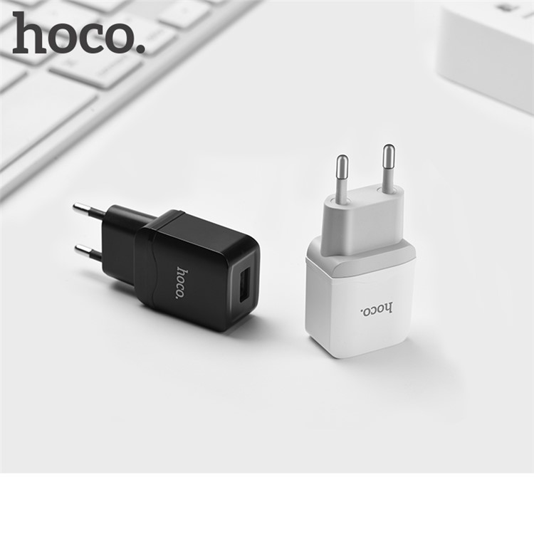 HOCO C22A Little Superior USB Ports Wall Travel Charger + Micro USB Charging Cable - EU Plug / Black-4