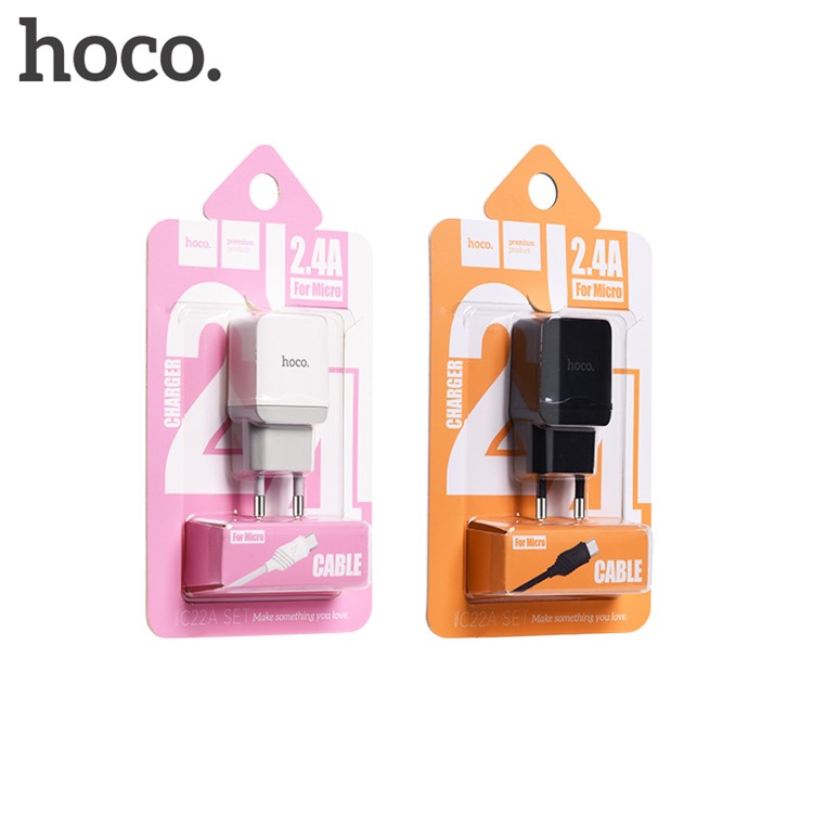 HOCO C22A Little Superior USB Ports Wall Travel Charger + Micro USB Charging Cable - EU Plug / Black-5