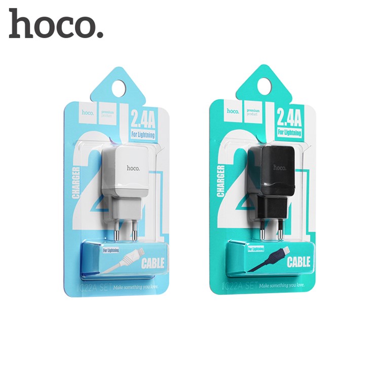 HOCO C22A Little Superior USB Ports Wall Travel Charger + Micro USB Charging Cable - EU Plug / Black-6