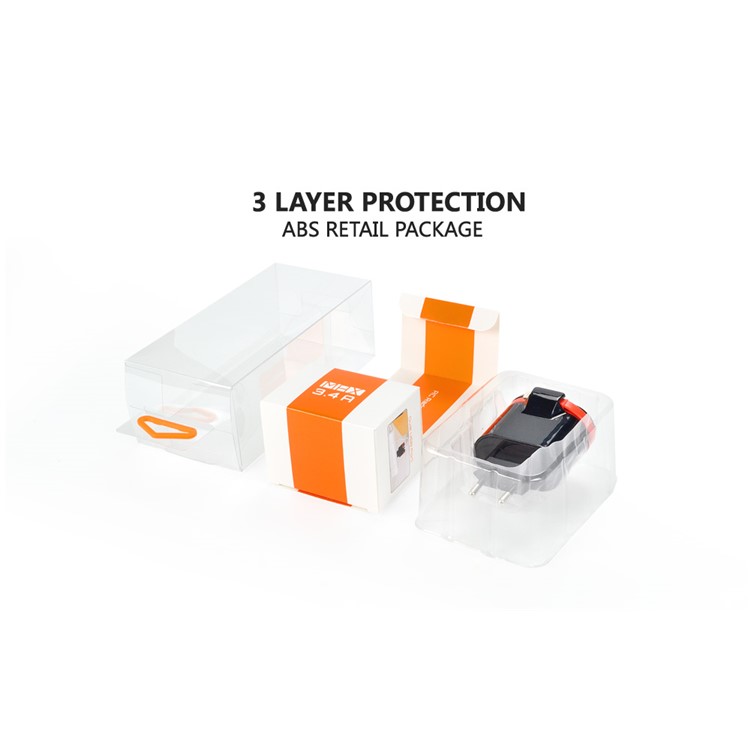 XBX-05 3.4A Dual USB Output Travel Wall Charger with Built-in Micro USB Cable - EU Plug / Black-23